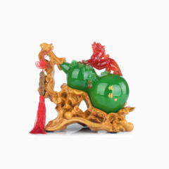 木质底座上的葫芦