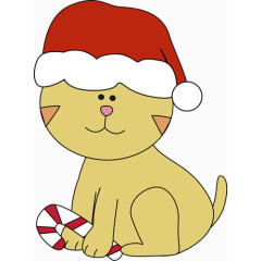 戴圣诞帽的小狗