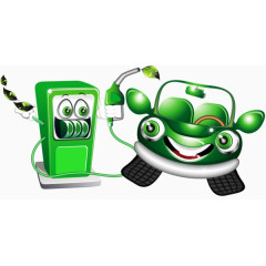 207绿色卡通加油机汽车