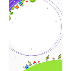 卡通手绘圈圈草坪