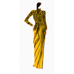 彩绘服装模特图