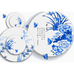 青花瓷 蓝色 装饰 艺术