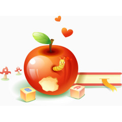 被虫子咬过的苹果