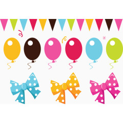 小彩旗和彩色气球