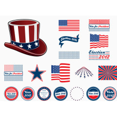 矢量图美国元素