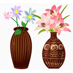 矢量水仙花瓶素材