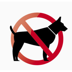 红色禁止宠物图标