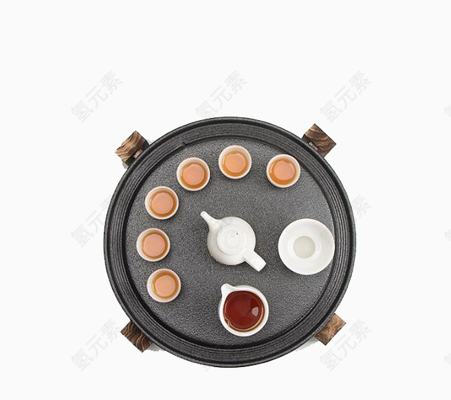 铁斑茶壶茶杯茶盘套装