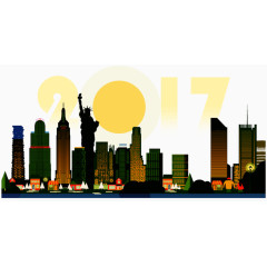 矢量2017黄昏情景