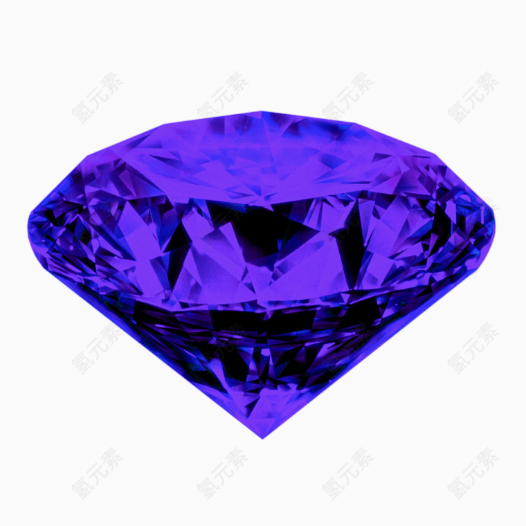 紫色多边形钻石