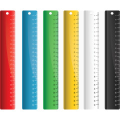 颜色各异的刻度尺