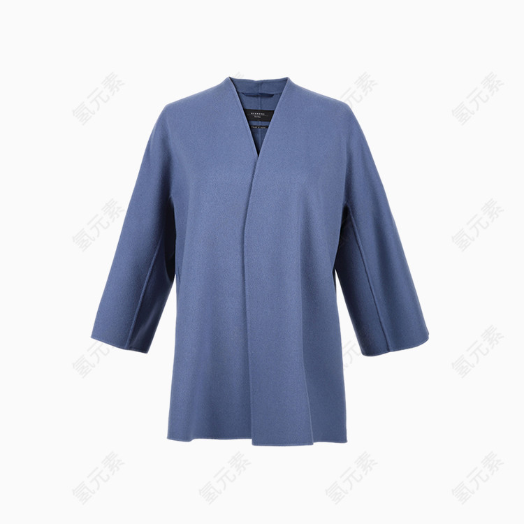 和风领廓形羊毛大衣