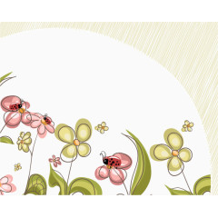 可爱花卉矢量图片