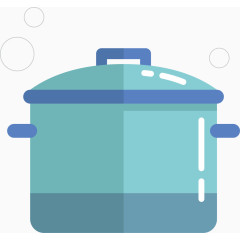 手绘蓝色锅炉矢量图