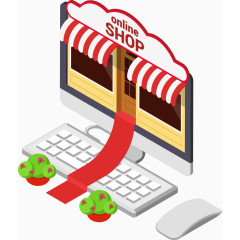 矢量网店概念创意