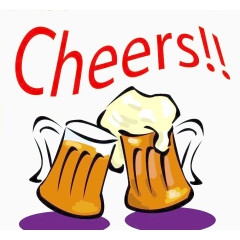 啤酒碰杯cheerss免扣图案