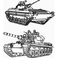 手绘军用战车