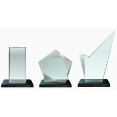 立体多边形奖杯矢量