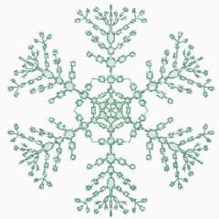 绿色雪花状