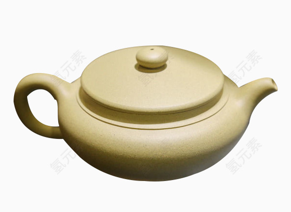 白泥大盖短嘴紫砂壶