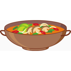 矢量图一碗热汤