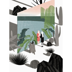 创意插画风景图案