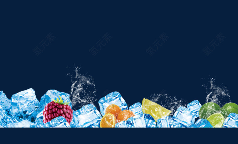 冰块 水果