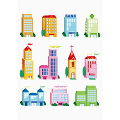 矢量建筑图标集