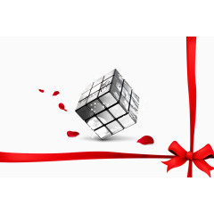 方格子魔方素材背景