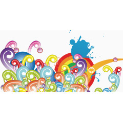 炫彩装饰矢量图