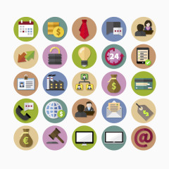 圆形商务图标图片下载