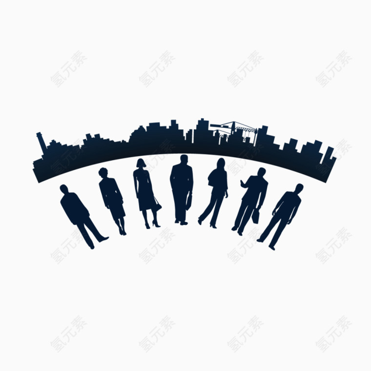 矢量建筑和商务人士