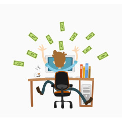 盈利的商务男子