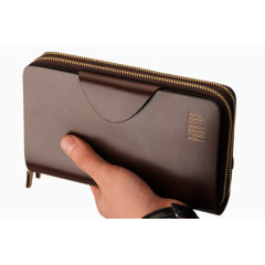 派保爵男手包牛皮手拿包