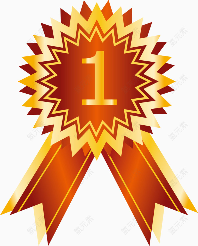 金黄色奖杯修饰元素