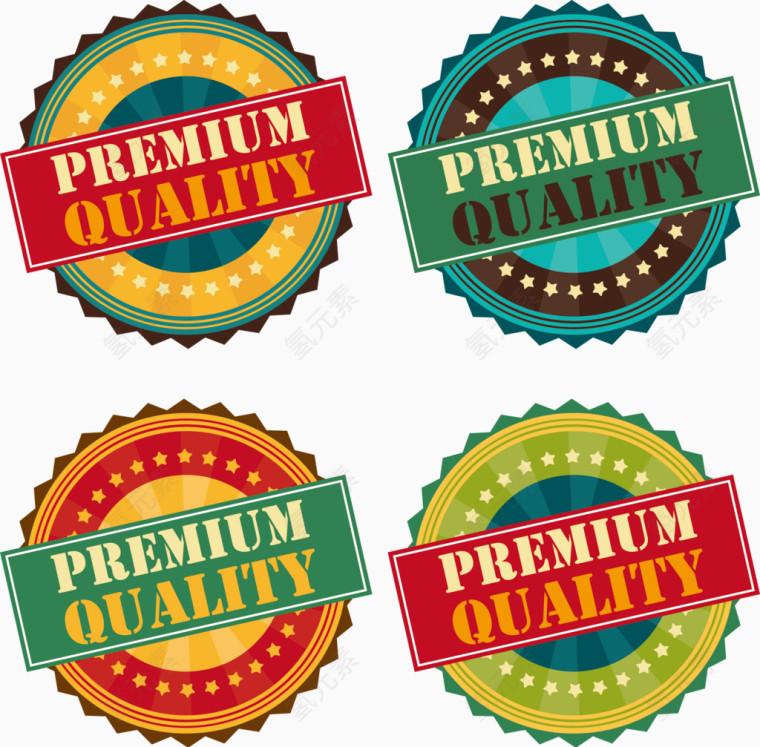 锯齿优质标签设计矢量素材