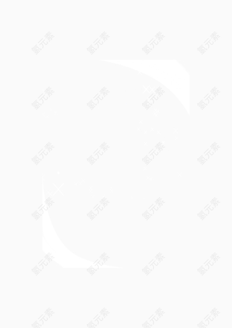 白色闪电似的装饰品