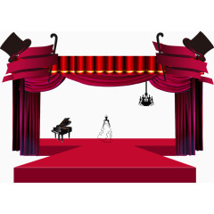 矢量手绘舞台