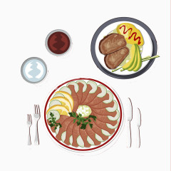西餐矢量素材