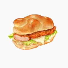 热狗色彩画素材图片