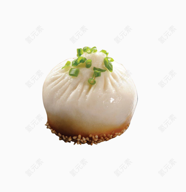 灌汤生煎包单个放大细节图