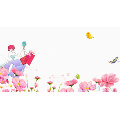 女生购物素材