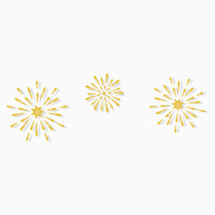 矢量黄色烟花