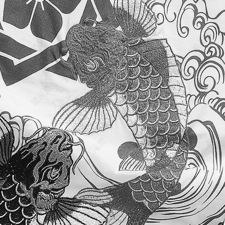 浮世绘风格神话大鱼锦鲤