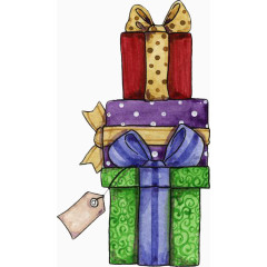 手绘彩绘礼包组合