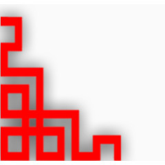 红色中国风图案