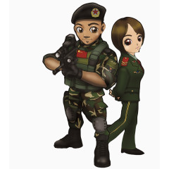 特种兵搭档图片素材