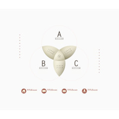 矢量粉色三角形圆形图表