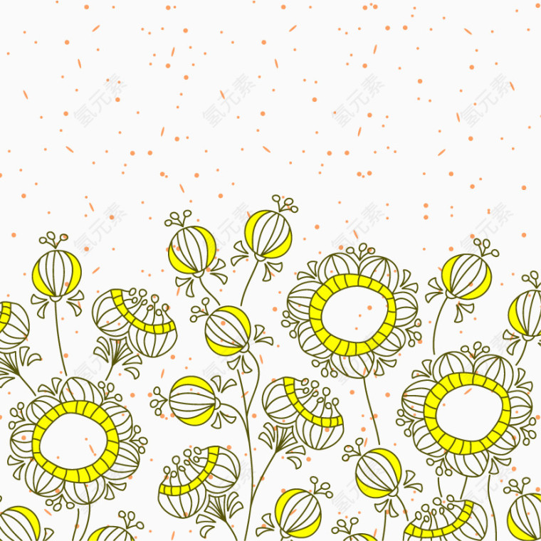 可爱 花纹 矢量图