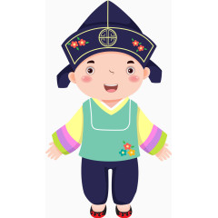 卡通人物服装民族素材